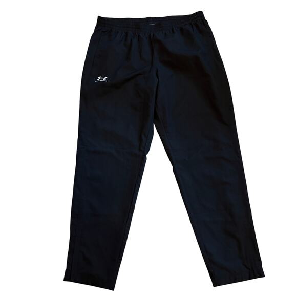 Under Armour Pants Mens Sz XL Black Vital Woven Rip Stop Lightweight Zip Ankles - Picture 1 of 13